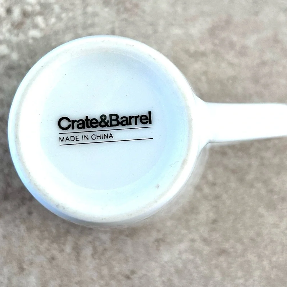 Crate and Barrel Coffee Mugs Tea Cups Set of 4 Retro Mid Century EUC